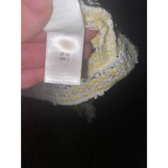 Women's St. John Jacket Size 6 Yellow & White - Picture 4 of 7